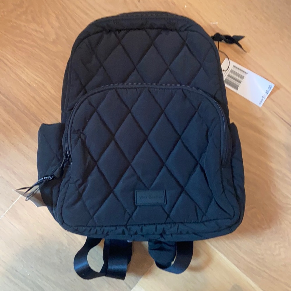 Vera Bradley ultra light black quilted backpack
